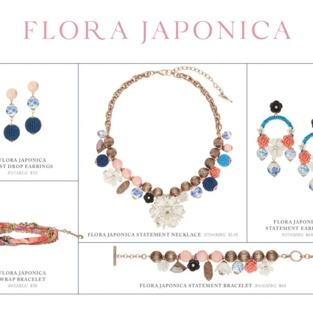 Chloe +‎ Isabel Flora Japonica Statement Necklace.  Rare. EUC